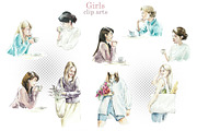 Female watercolor illustrations, a Person Illustration by Budogoshch (Thumbnail 2 of 4)