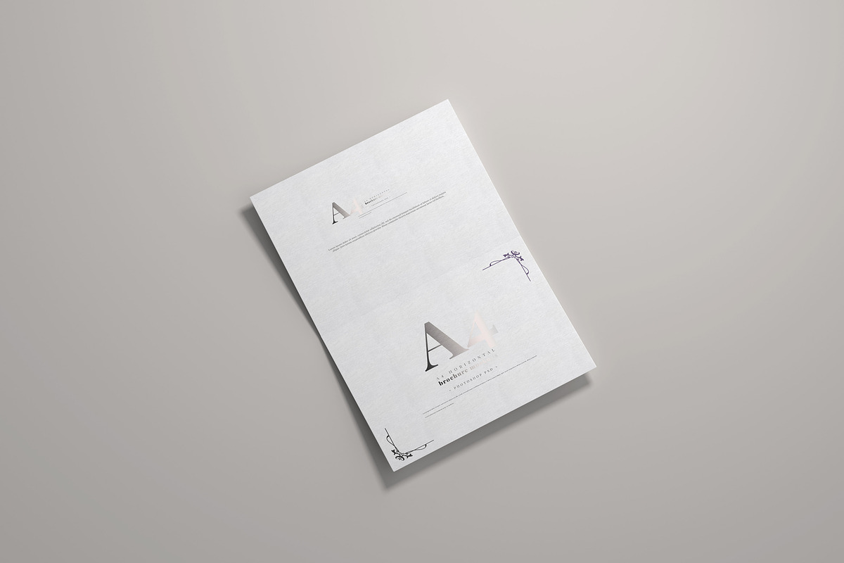 A4 Bi-Fold Horizontal Mockups, a Mockup by pmvch (Photo 7 of 8)