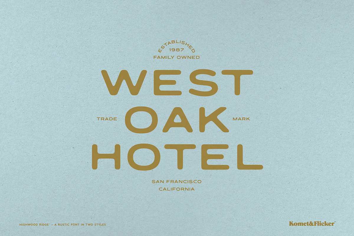 Highwood Ridge - A Rustic Font, a Serif Font by Komet & Flicker (Photo 14 of 15)