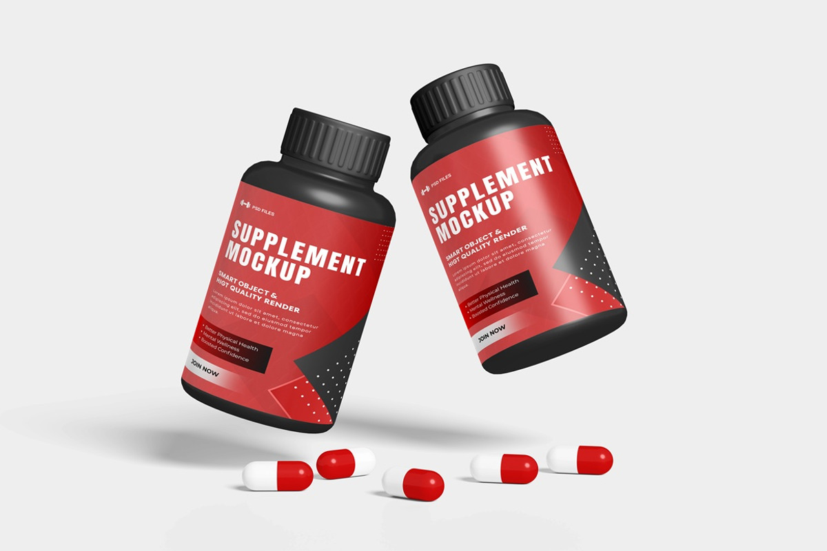 Supplement Bottle Packaging Mockup., a Packaging Mockup by AndikaGraphic (Photo 5 of 5)