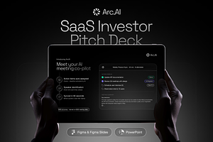 ArcAI Dark SaaS Investor Pitch Deck, a Presentation Template by PaperSlides