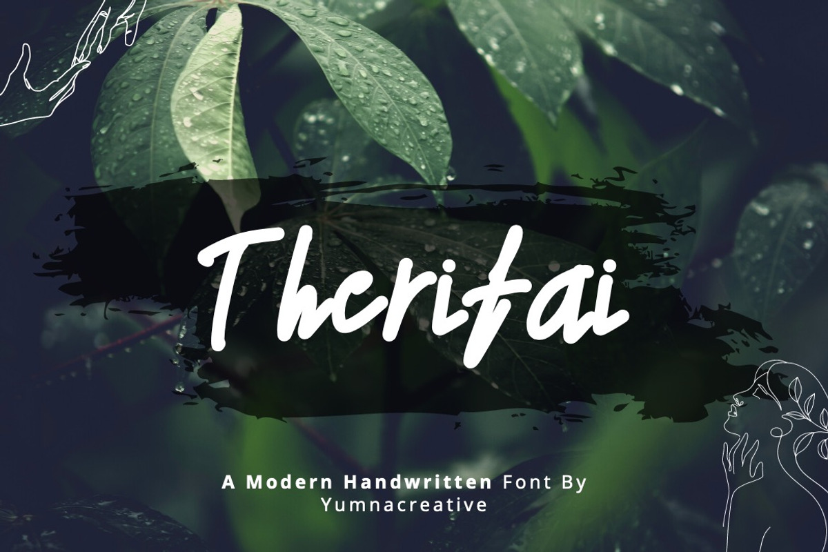 Therifai - Modern Handwritten Font, a Script Font by Dhabee (Photo 1 of 5)