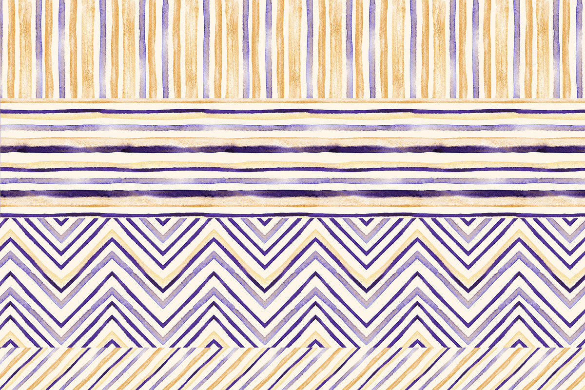 Watercolor seamless patterns, a Pattern Graphic by Wild Rose (Photo 3 of 9)
