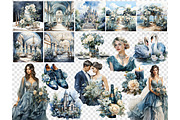 Blue Wedding Clipart Bundle, a Person Illustration by GlamArtZhanna (Thumbnail 5 of 5)
