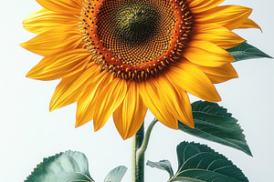 Detailed closeup of a single sunflower with vibrant yellow petal, a Nature Photo by José Manuel Gelpi