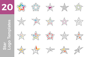 20 Logo Star Templates Bundle