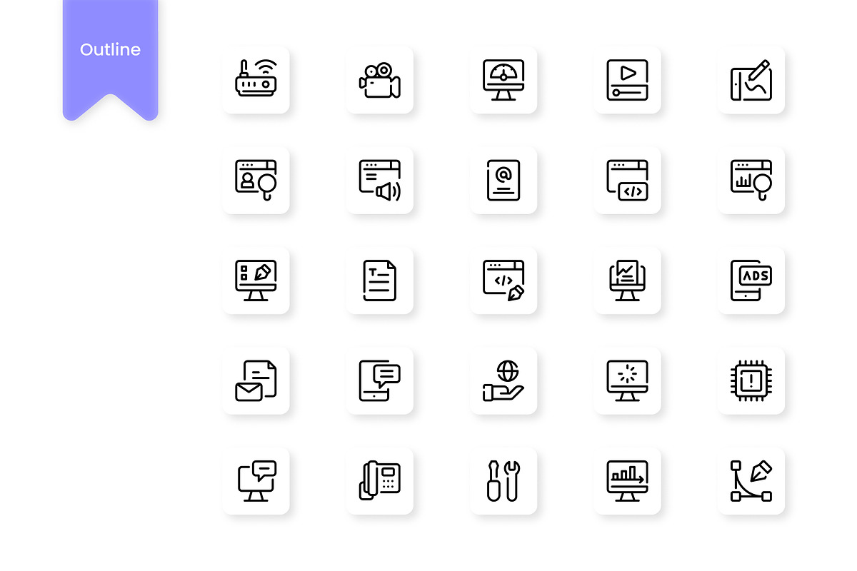 Digital Services Icons, a Duotone Icon by HacaStudio (Photo 2 of 3)