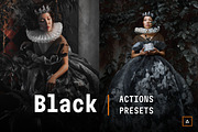 BLACK - Actions and Presets, a Preset Add-On by Hydrozi Presets (Thumbnail 1 of 10)