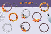 Halloween Watercolor Clipart, a Seasonal Illustration by AnitaPol (Thumbnail 13 of 20)
