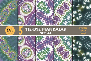 Tie Dye Mandalas Set 44