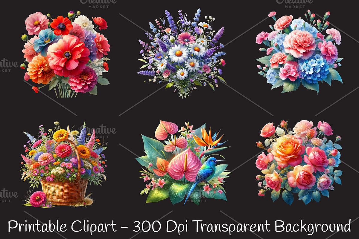 Floral Summer Sublimation Clipart, an Illustration by RobertsArt (Photo 5 of 8)