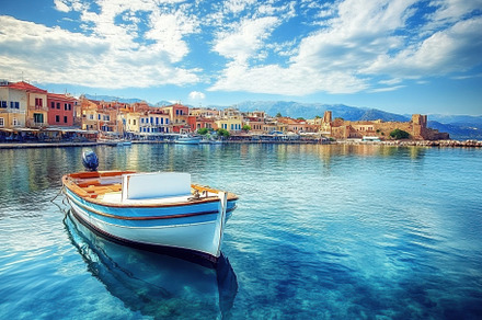 Beautiful Chania Harbor in Crete, Gr, a Photo by Iftikhar Alam