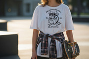Skater T-shirt Mockup, a Shirt Mockup by Designer Dude (Thumbnail 1 of 2)