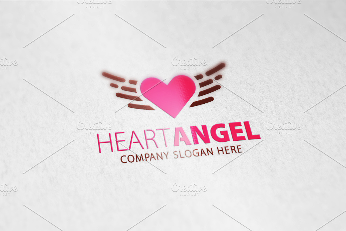 Heart Angel Logo, a Branding & Logo Template by Creative Dezing (Photo 1 of 3)