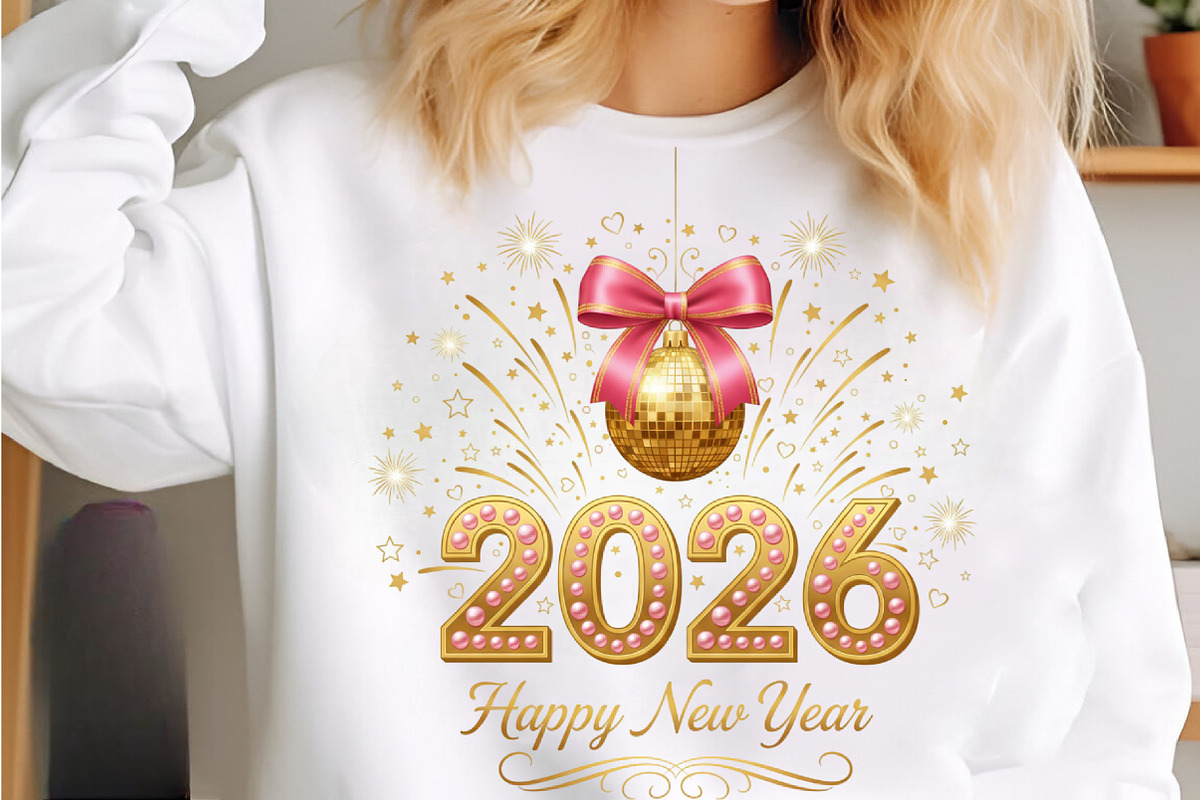 2026 Happy Glitter New Year PNG, an Illustration by SinaCreation (Photo 4 of 11)
