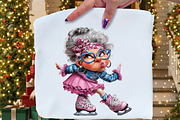 Crazy Old Lady Christmas Sublimation, an Illustration by Craft Nest (Thumbnail 7 of 9)