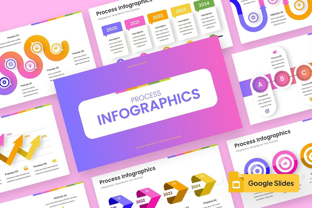 PROCESS - Infographic Google Slides, a Presentation Template by rgbryand
