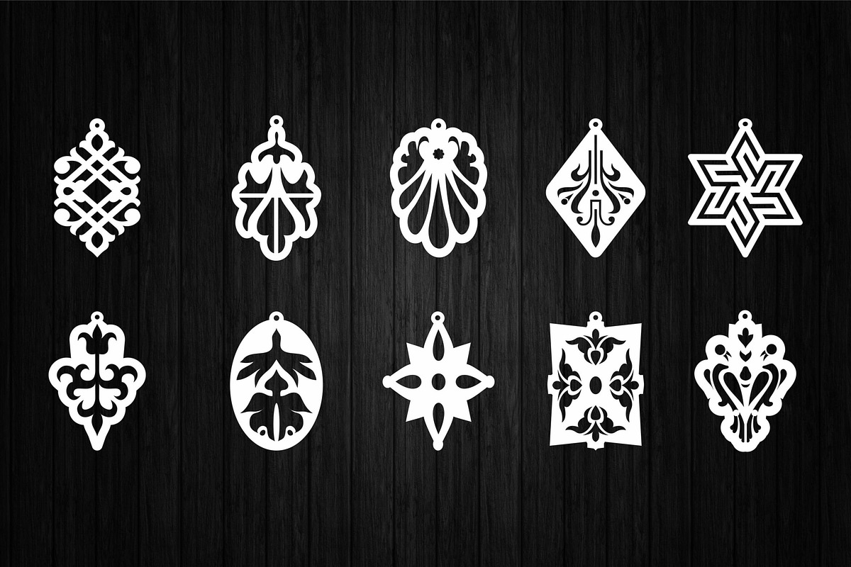 20 Svg earrings laser cut files, a Graphic by CncCutModel (Photo 2 of 3)