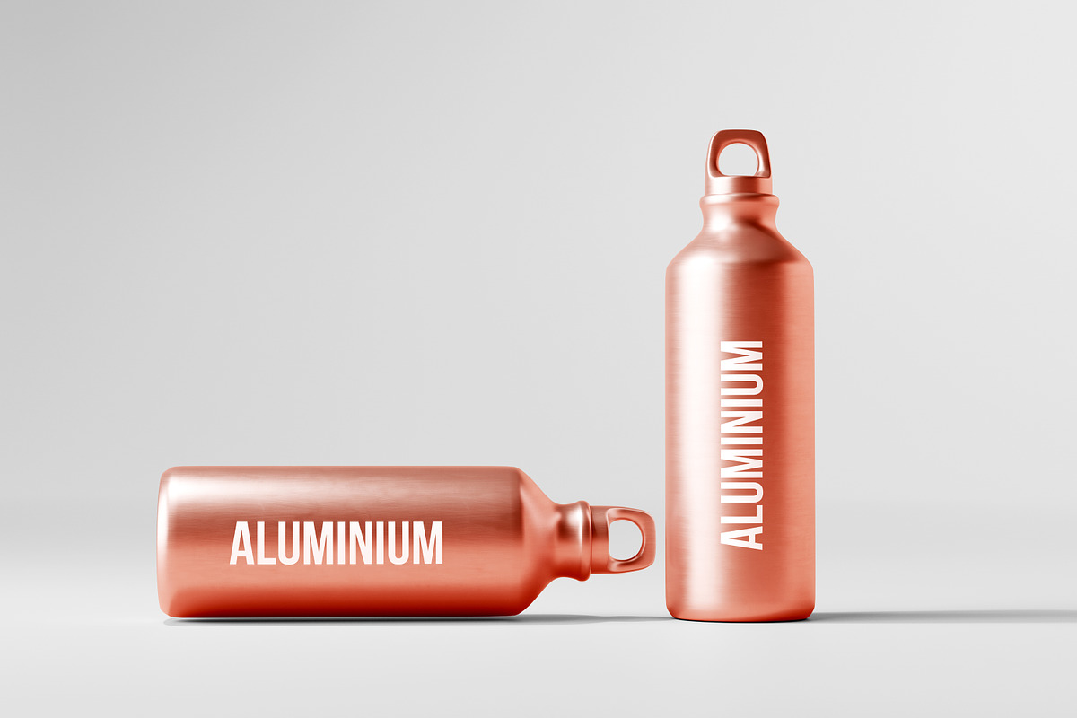 Aluminum Water Bottle Mockup Bundle, a Packaging Mockup by pmvch (Photo 13 of 51)