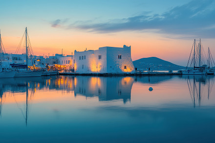 Calm evening landscape of Paros isla, a Photo by Iftikhar Alam