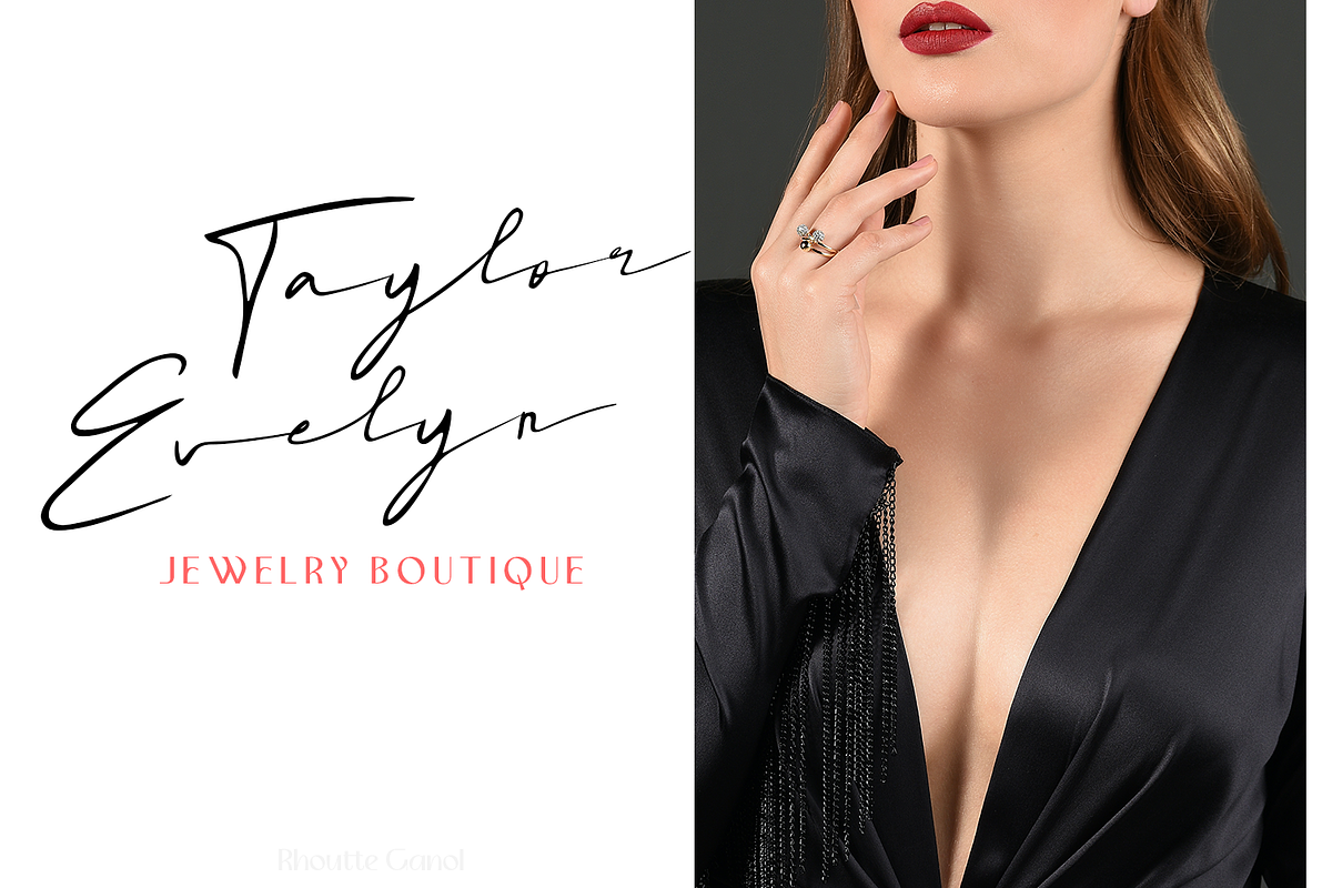 Rhoutte Ganol Signature, a Handwritten Font by madeDeduk (Photo 3 of 10)
