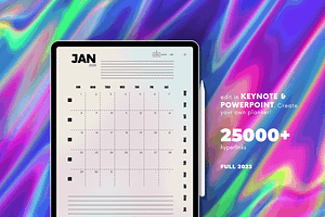 Holo Editable Digital Planner 2023