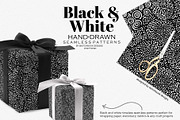 Black & White Hand-drawn Patterns, a Pattern Graphic by Sketchbook Designs (Thumbnail 2 of 10)