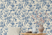 Toile De Jouy Vintage Floral Pattern, a Pattern Graphic by Olya Creative (Thumbnail 5 of 8)