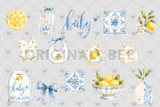 Lemon Baby Shower Clipart, a Decorative Illustration by BigCakeBee (Thumbnail 3 of 4)