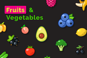 Fruits and Vegetables Icons, an Icon by Amazing Custom Icons (Thumbnail 1 of 6)