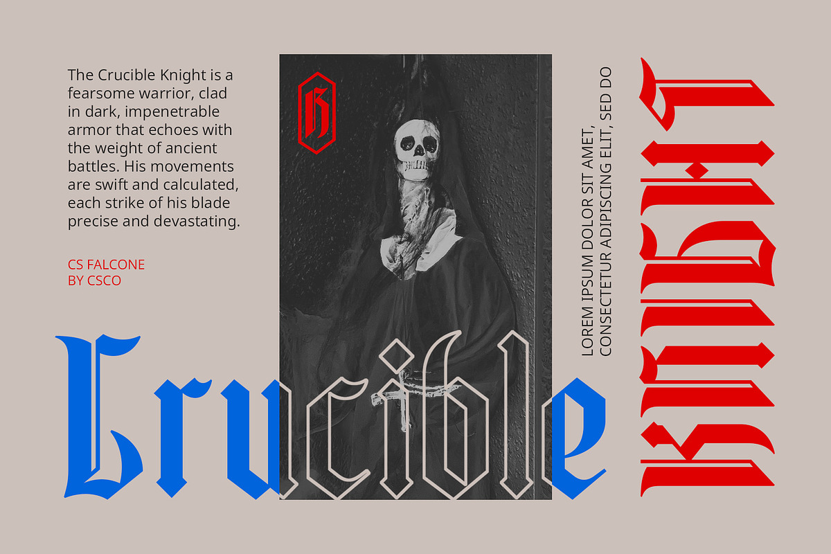 CS Falcone – Gothic Font, a Blackletter Font by Craft Supply Co. (Photo 2 of 8)
