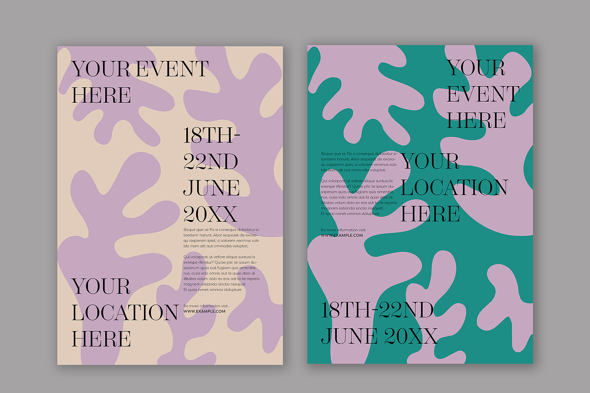 Poster Design Layout with Shapes, a Poster Template by wavebreak