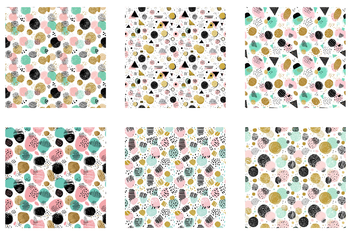 Cute Abstract Doodle Pattern Pack, an Illustration by Designworld (Photo 3 of 6)