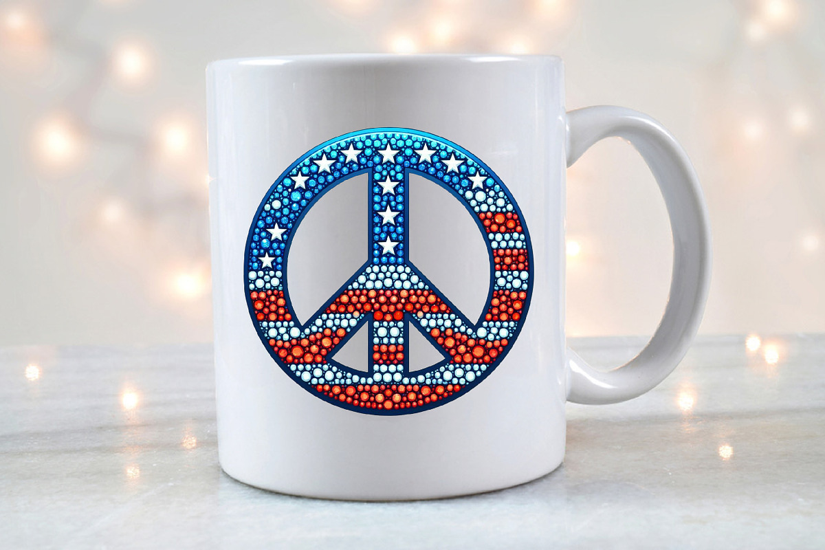 Patriotic Peace Sign Independence, an Illustration by Designworld (Photo 5 of 7)