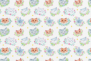 Cats in Bloom - Watercolor Set, an Animal Illustration by Petite Salade (Thumbnail 3 of 3)