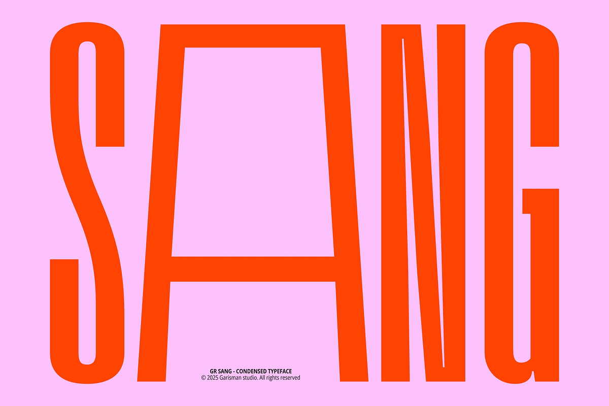 GR SANG - Condensed Display Typeface, a Sans Serif Font by Garisman Std (Photo 1 of 16)