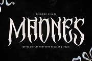 Madnes Blackletter - Logo Font, a Blackletter Font by Nirmana Visual (Thumbnail 1 of 10)