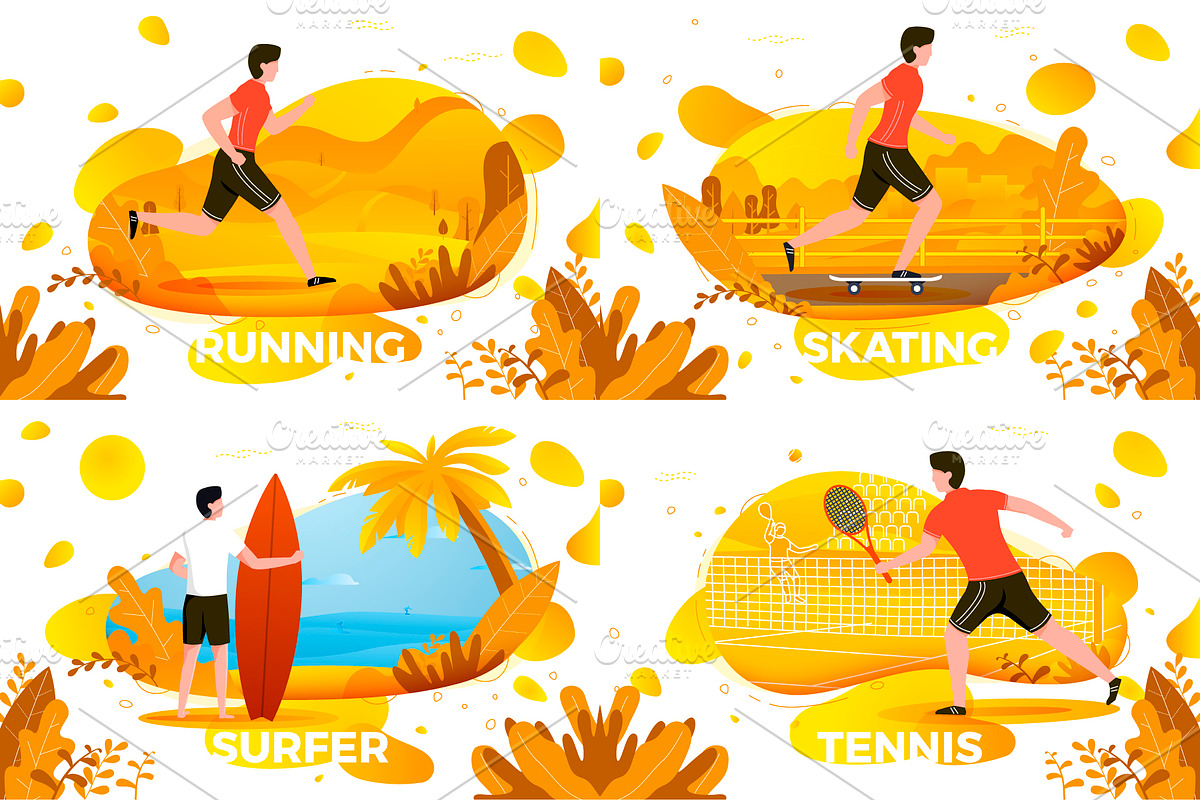 Hot Summer Activities Illustrations, a Healthcare Illustration by Tashal (Photo 2 of 6)