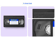 VHS Video Cassette Mockup Set, a Packaging Mockup by Country4k (Thumbnail 4 of 4)