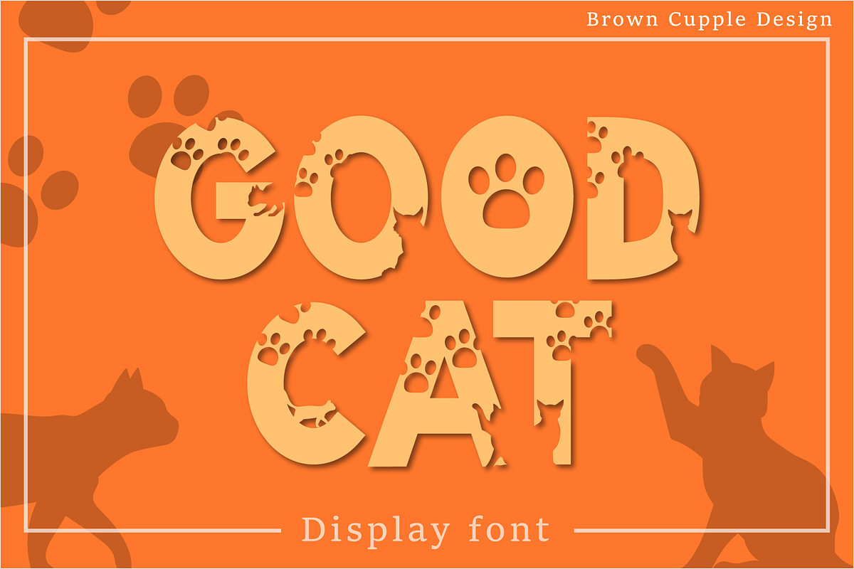 Good Cat - Decorative Font, a Sans Serif Font by Brown Cupple (Photo 1 of 7)