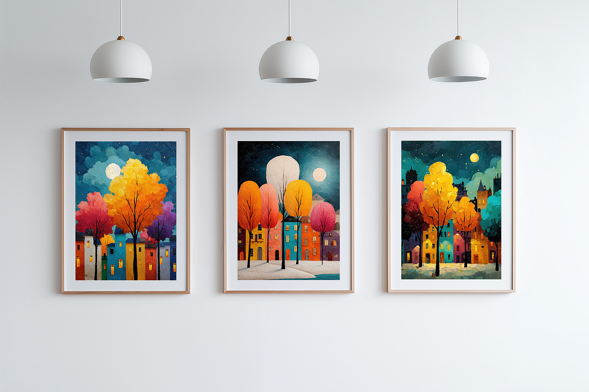 Whimsical Night Town Illustration, a Decorative Illustration by Housui Patterns (Photo 8 of 12)
