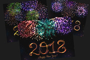 SET / 2018 NEW YEAR FIREWORKS, an Illustration by Nadin_Lebedeva (Thumbnail 4 of 4)