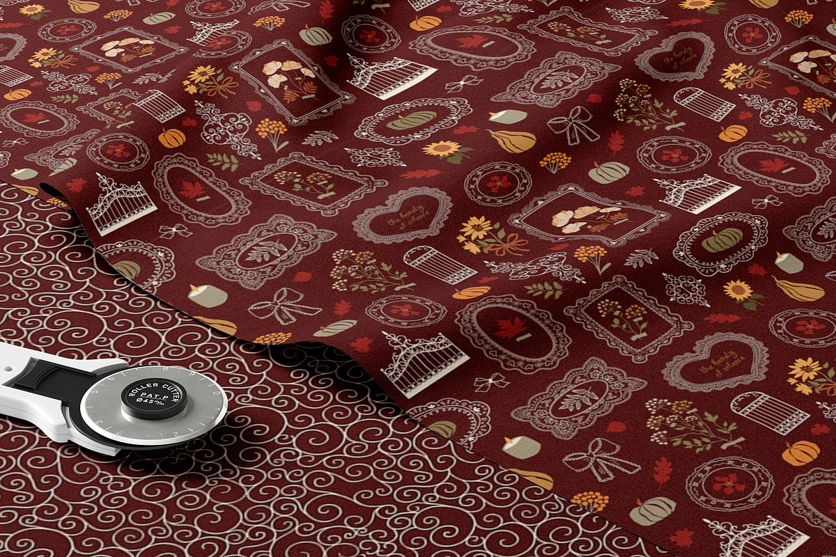 Autumn lace patterns Vector, a Pattern Graphic by Tani Kuzminka (Photo 6 of 24)