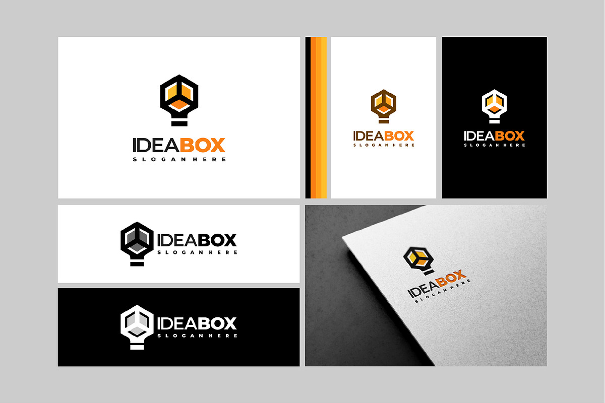 Set of Idea Box Logo designs concept, a Branding & Logo Template by Lucky Creative (Photo 4 of 5)