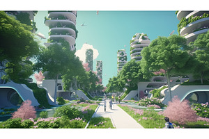 AI Generative Futuristic Sustainable