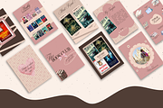 Bookstagram Coquette Template, a Social Media Template by PixelBloomClub (Thumbnail 3 of 8)