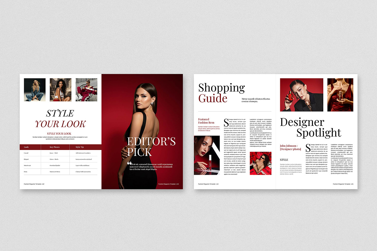 Fashion Magazine Template, a Magazine Template by Cleffon_Graphic_Studio (Photo 9 of 14)