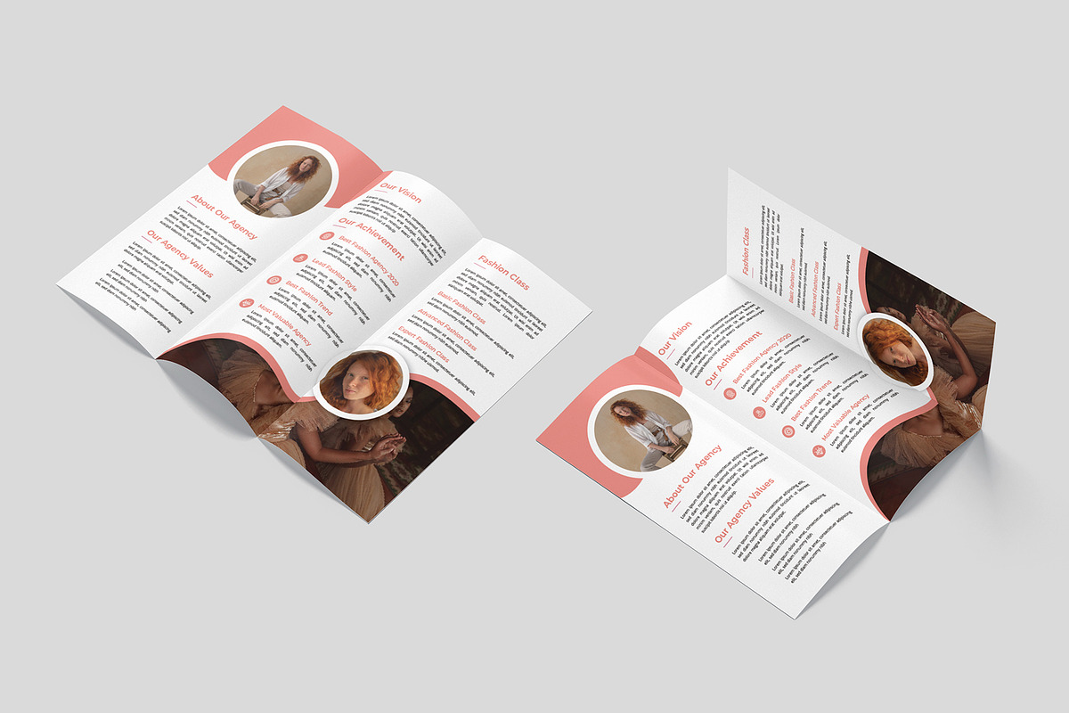 Soft Fashion Agency Trifold Brochure, a Marketing Template by Formatika Studio (Photo 2 of 4)