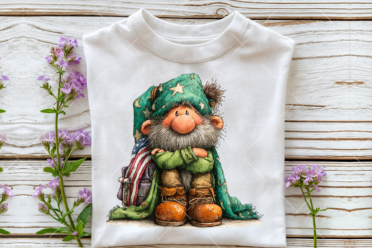 Whimsical Patriotic Gnome Clipart, an Illustration by OK Design (Photo 6 of 6)