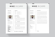 Clean Resume/CV | Word & InDesign, a Resume Template by HiveArts (Thumbnail 2 of 4)
